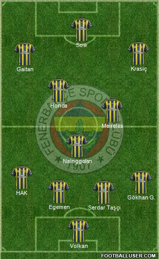 Fenerbahçe SK Formation 2012