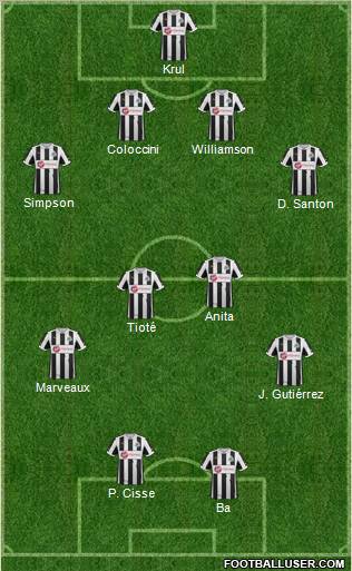 Newcastle United Formation 2012