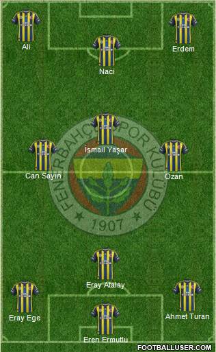 Fenerbahçe SK Formation 2012