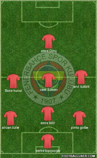 Fenerbahçe SK Formation 2012