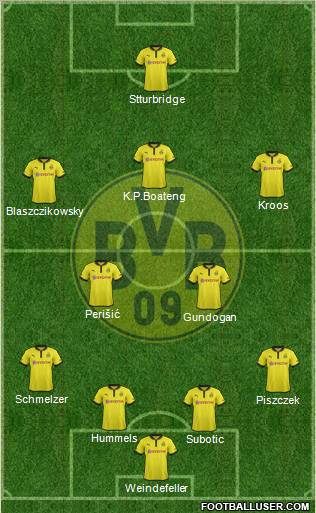 Borussia Dortmund Formation 2012