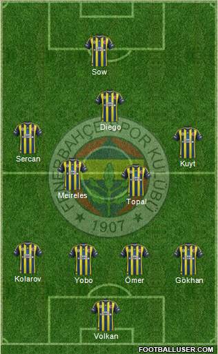 Fenerbahçe SK Formation 2012