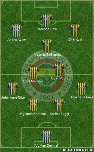 Fenerbahçe SK Formation 2012