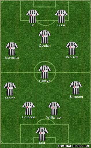 Newcastle United Formation 2012