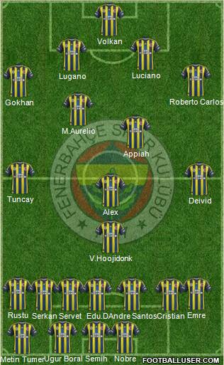 Fenerbahçe SK Formation 2012