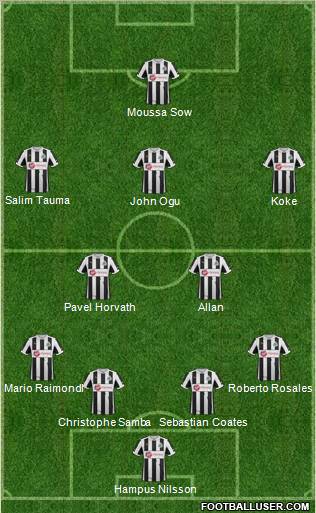 Newcastle United Formation 2012