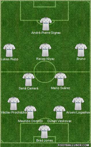 Tottenham Hotspur Formation 2012