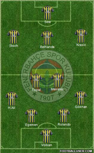 Fenerbahçe SK Formation 2012