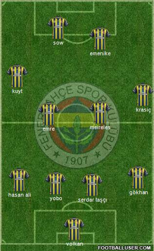 Fenerbahçe SK Formation 2012