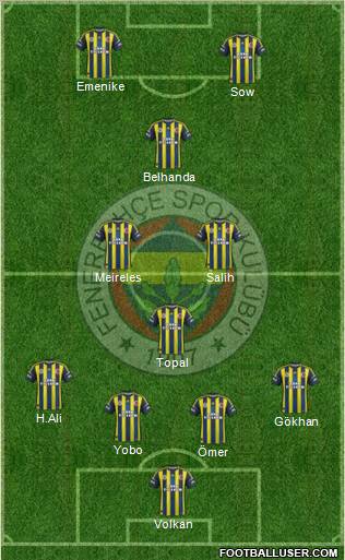Fenerbahçe SK Formation 2012