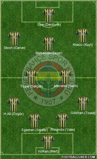 Fenerbahçe SK Formation 2012