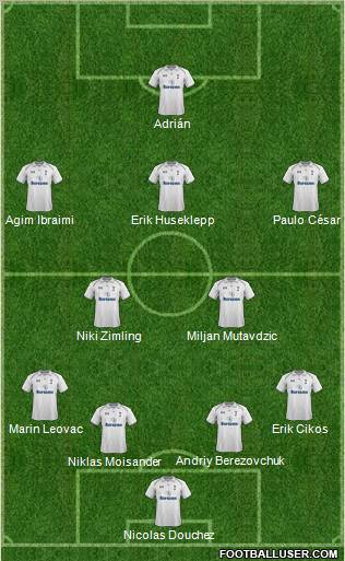 Tottenham Hotspur Formation 2012