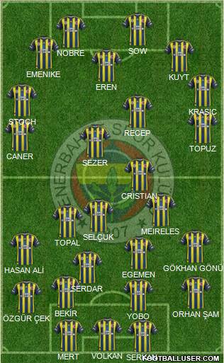 Fenerbahçe SK Formation 2012