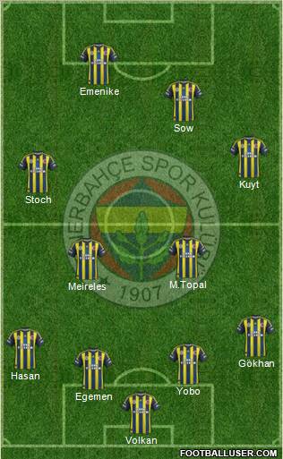 Fenerbahçe SK Formation 2012