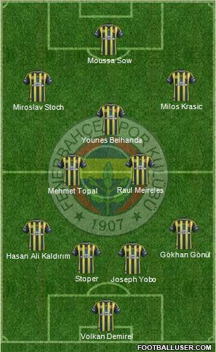 Fenerbahçe SK Formation 2012