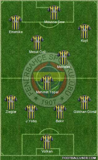 Fenerbahçe SK Formation 2012
