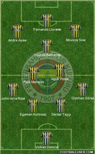 Fenerbahçe SK Formation 2012