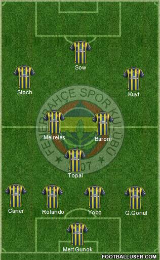 Fenerbahçe SK Formation 2012