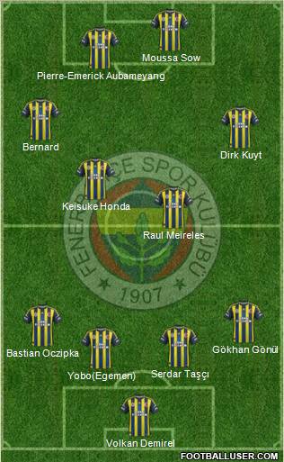 Fenerbahçe SK Formation 2012