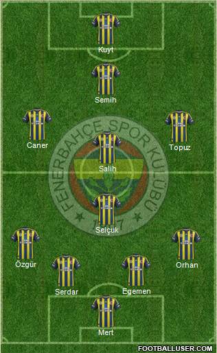 Fenerbahçe SK Formation 2012