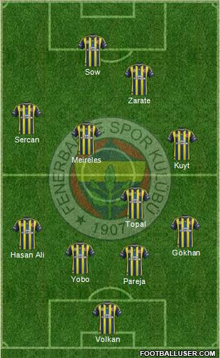 Fenerbahçe SK Formation 2012