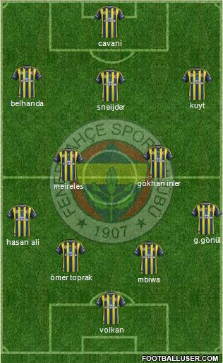 Fenerbahçe SK Formation 2012