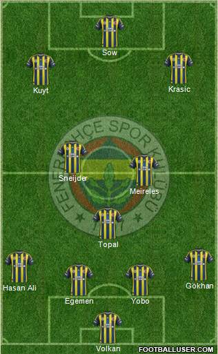 Fenerbahçe SK Formation 2012