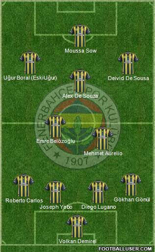 Fenerbahçe SK Formation 2012