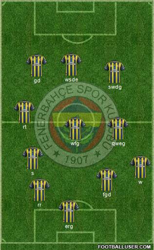 Fenerbahçe SK Formation 2012