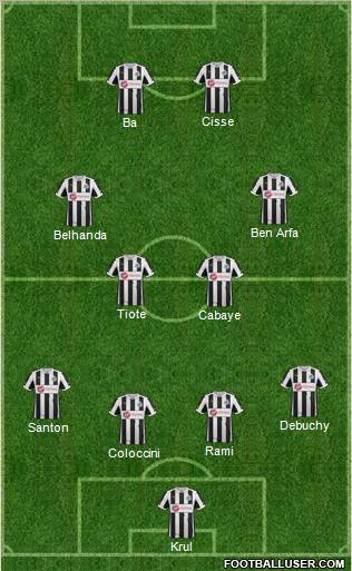 Newcastle United Formation 2012