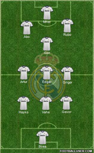 Real Madrid C.F. Formation 2012