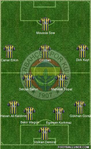 Fenerbahçe SK Formation 2012
