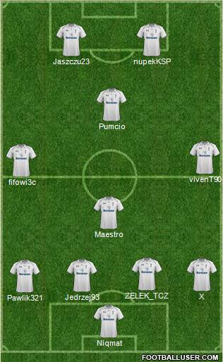 Tottenham Hotspur Formation 2012