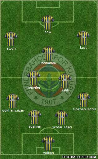 Fenerbahçe SK Formation 2012