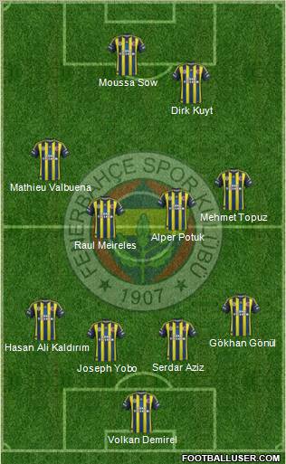 Fenerbahçe SK Formation 2012