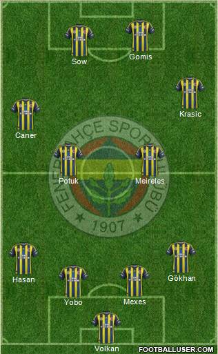 Fenerbahçe SK Formation 2012