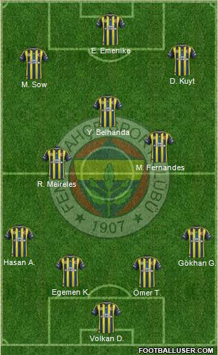 Fenerbahçe SK Formation 2012