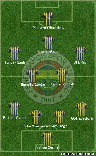 Fenerbahçe SK Formation 2012