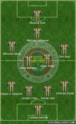 Fenerbahçe SK Formation 2012