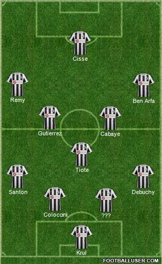 Newcastle United Formation 2012