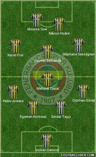 Fenerbahçe SK Formation 2012