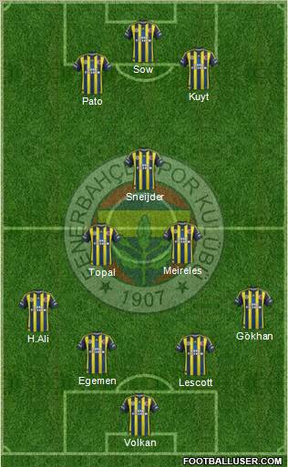 Fenerbahçe SK Formation 2012
