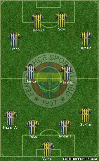 Fenerbahçe SK Formation 2012
