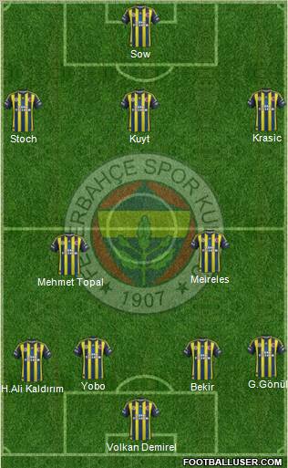 Fenerbahçe SK Formation 2012