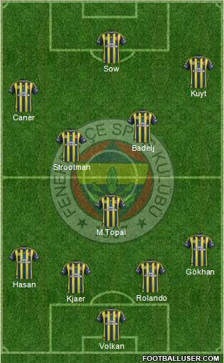 Fenerbahçe SK Formation 2012