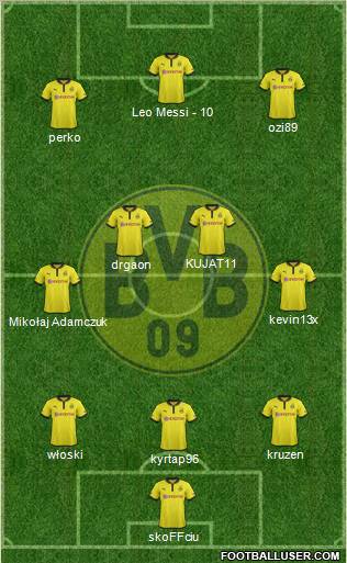 Borussia Dortmund Formation 2012