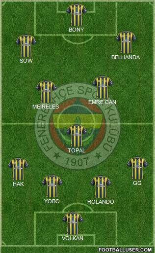 Fenerbahçe SK Formation 2013
