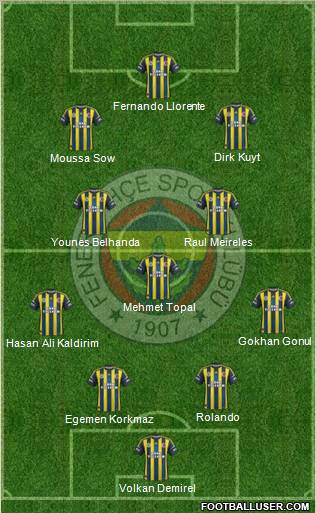 Fenerbahçe SK Formation 2013