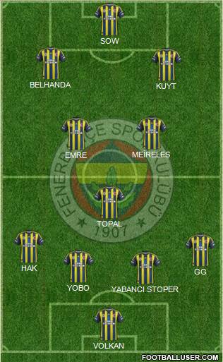 Fenerbahçe SK Formation 2013
