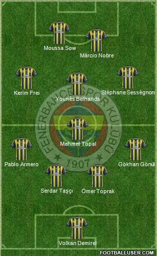 Fenerbahçe SK Formation 2013